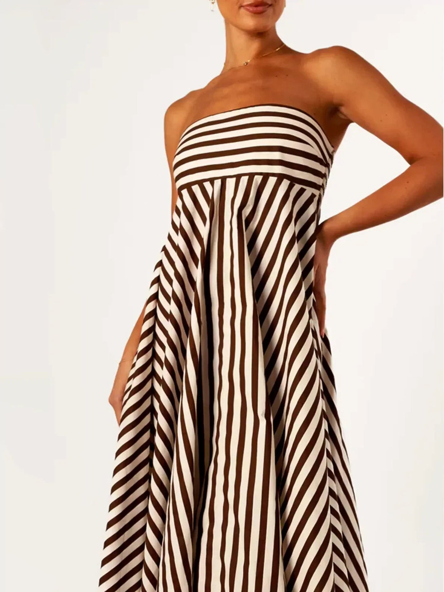 Damen Maxikleid mit gerafftem Design Jully