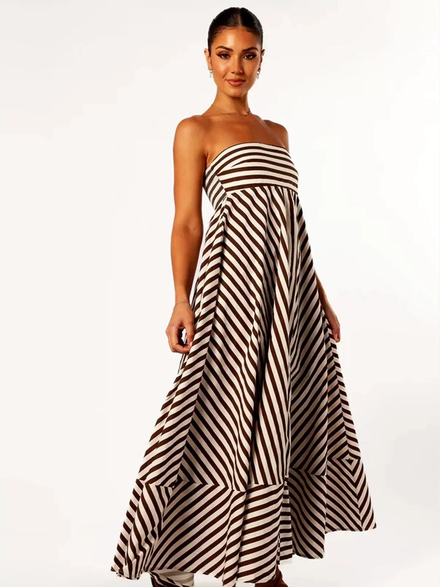Damen Maxikleid mit gerafftem Design Jully