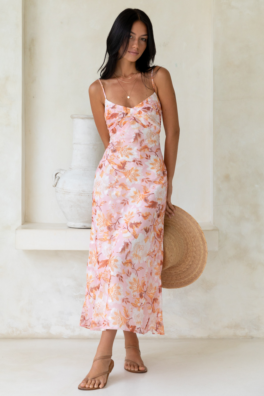 Damen Maxikleid mit herzförmigem Ausschnitt Jully