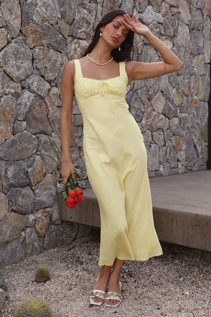 Damen Maxikleid mit quadratischem Ausschnitt Jully