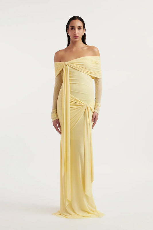 Damen Maxikleid mit schulterfreiem Design Jully
