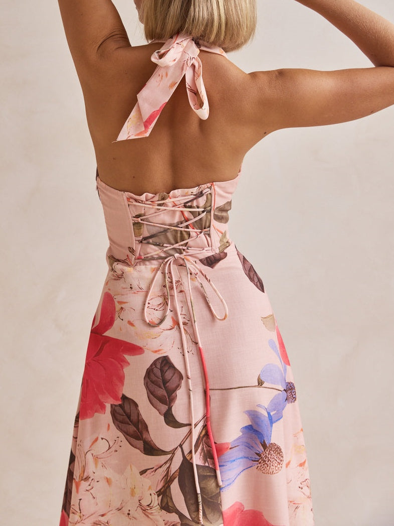 Damen Maxikleid mit tiefem V-Ausschnitt Jully