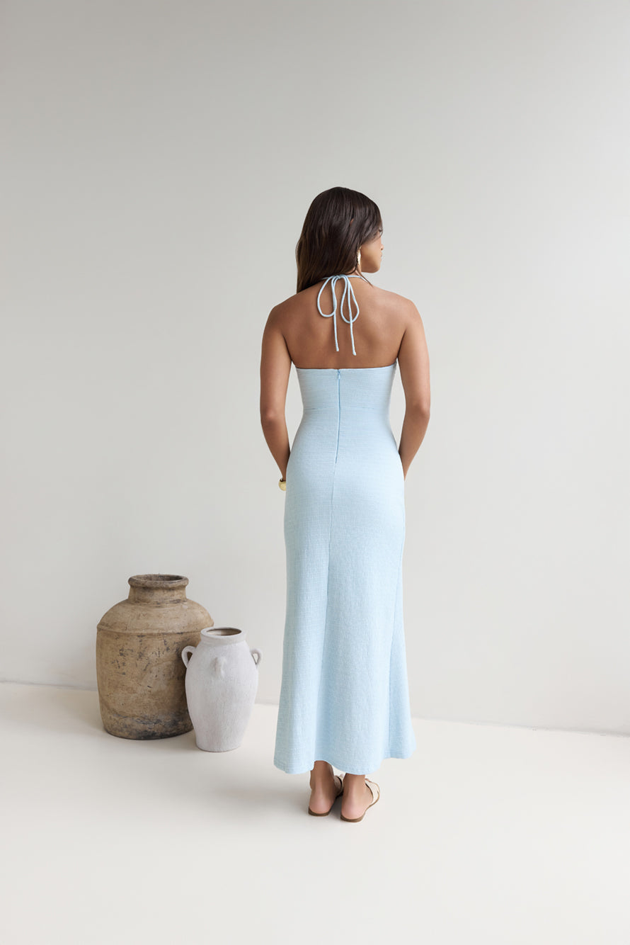 Damen Maxikleid mit trägerlosem Ausschnitt aus Polyester Jully