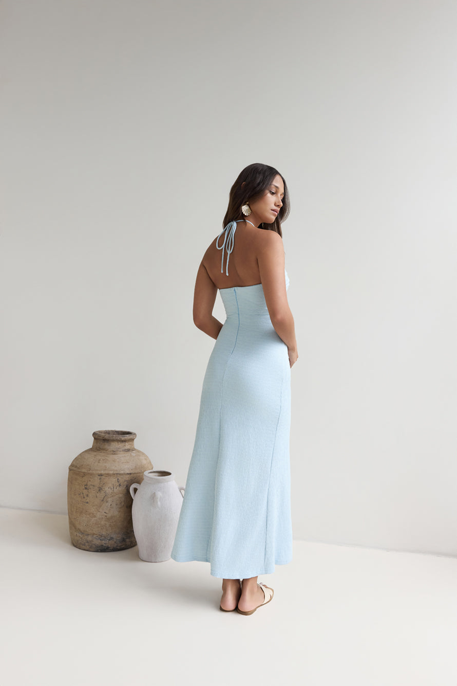 Damen Maxikleid mit trägerlosem Ausschnitt aus Polyester Jully