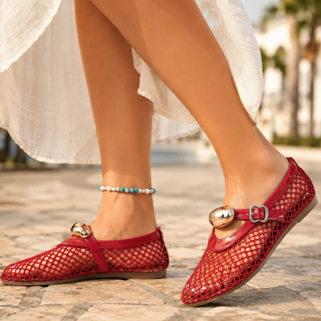 Damen Mesh-Flats mit gepolsterter Innensohle Jully