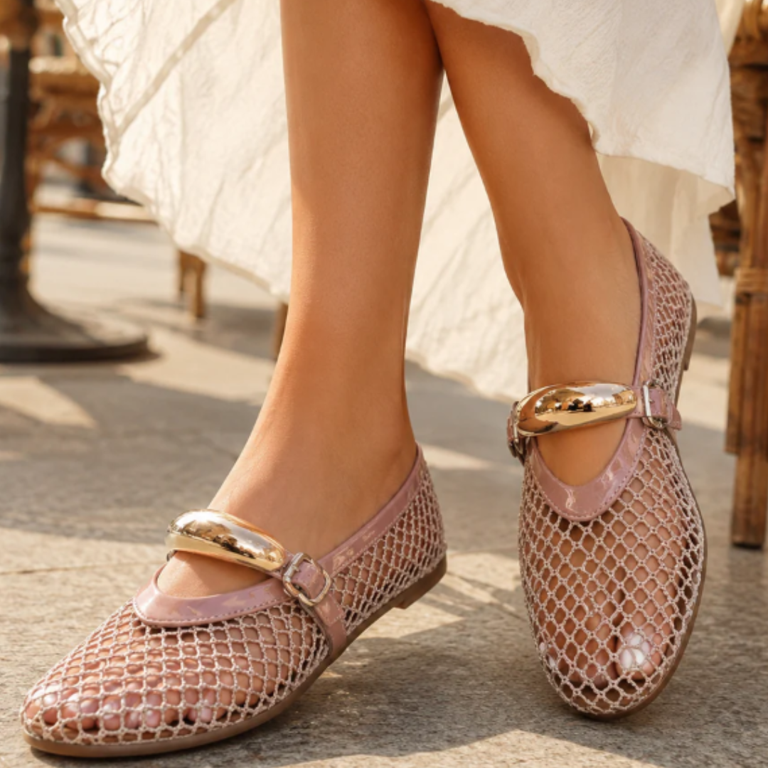 Damen Mesh-Flats mit gepolsterter Innensohle Jully