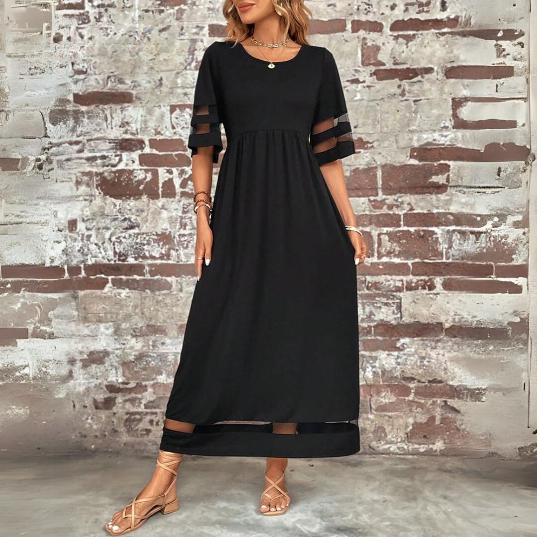 Damen Midi-Kleid mit Empire-Taille Jully