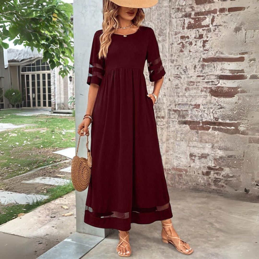Damen Midi-Kleid mit Empire-Taille Jully