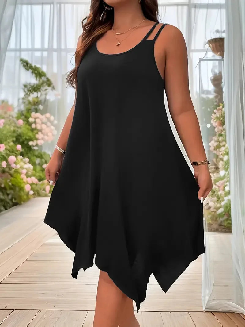 Damen Midi-Kleid mit asymmetrischem Saum Jully