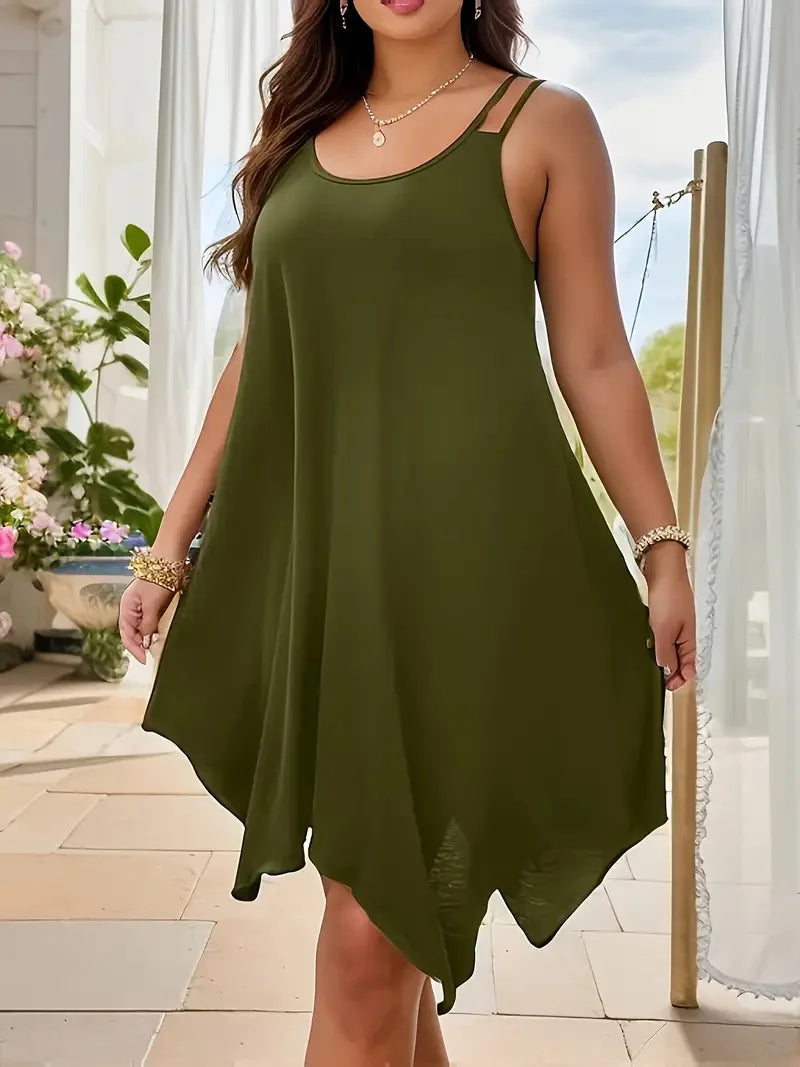 Damen Midi-Kleid mit asymmetrischem Saum Jully