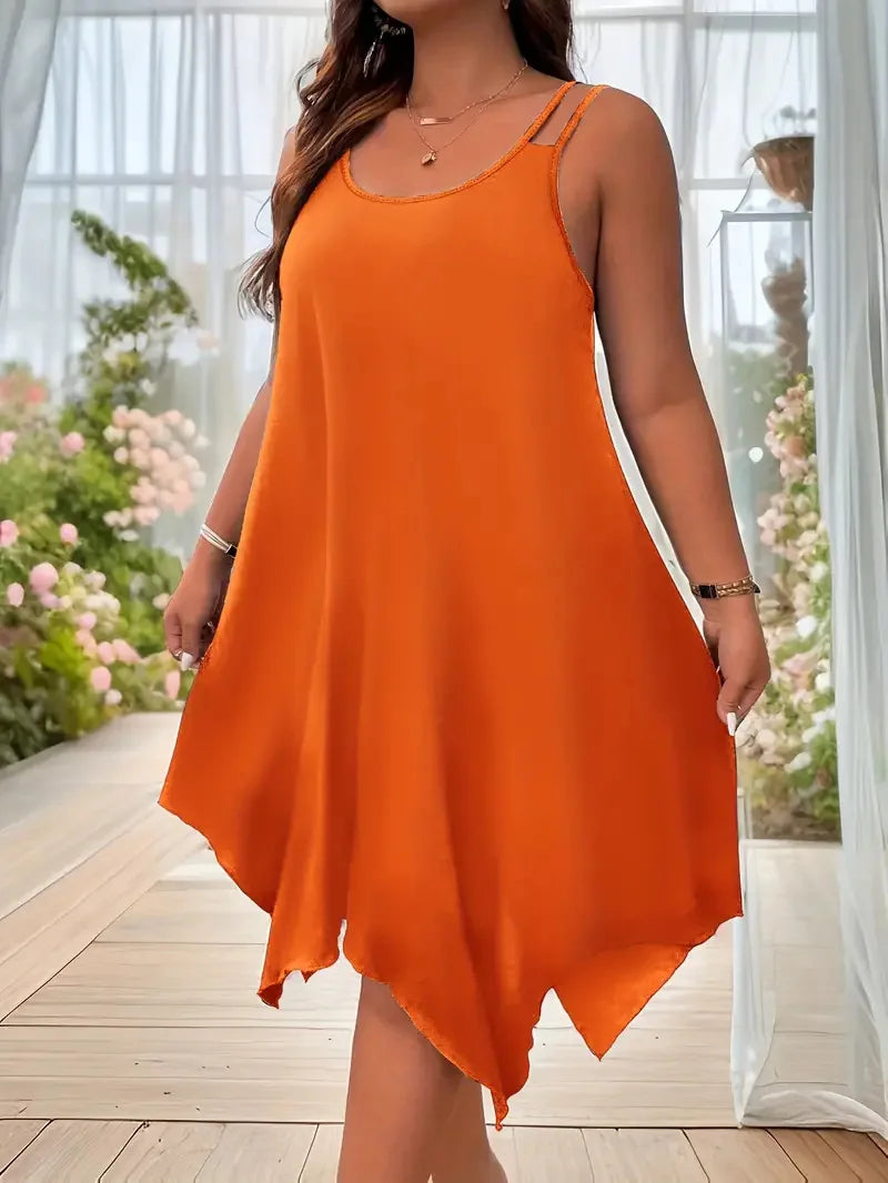 Damen Midi-Kleid mit asymmetrischem Saum Jully
