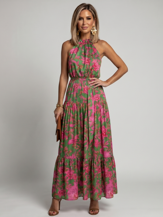 Damen Midi-Kleid mit drapiertem Oberteil Jully