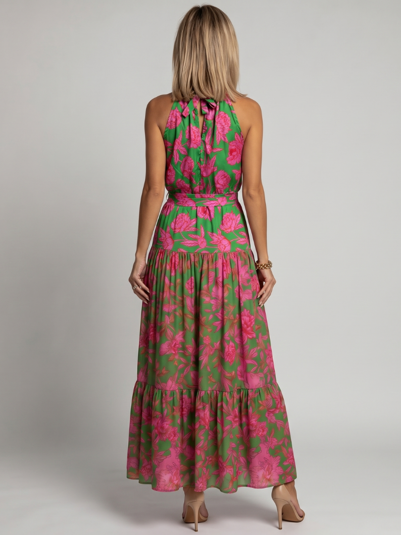 Damen Midi-Kleid mit drapiertem Oberteil Jully
