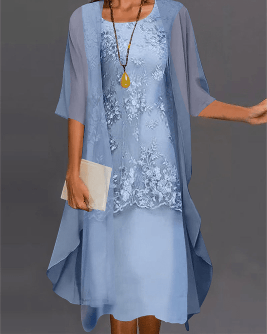 Damen Midi Kleid aus Chiffon mit eleganten Details Jully