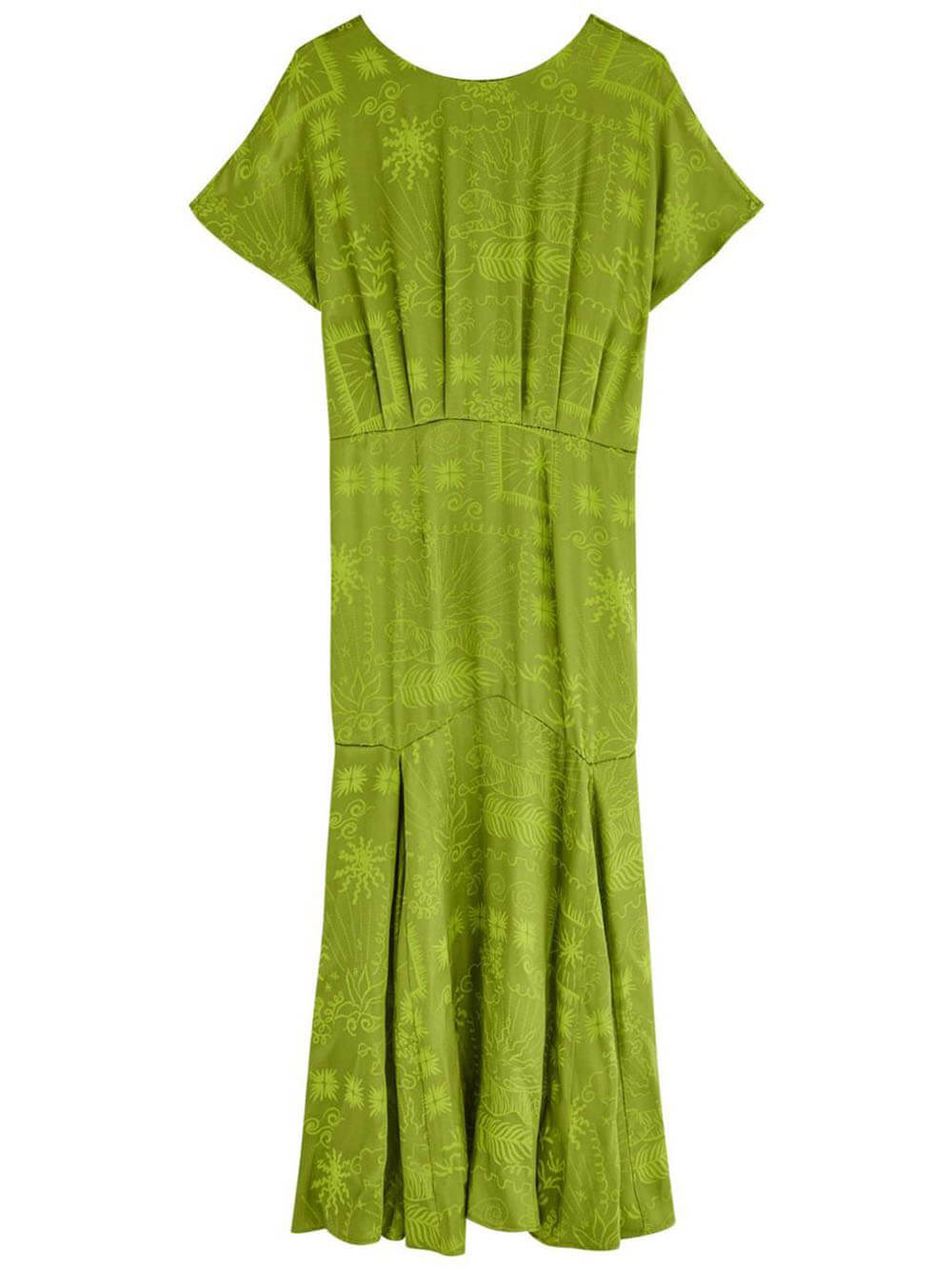 Damen Midikleid aus Satin mit Jacquard-Print Jully