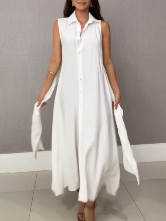 Damen Midikleid mit Bindeband im Hemdstil Jully