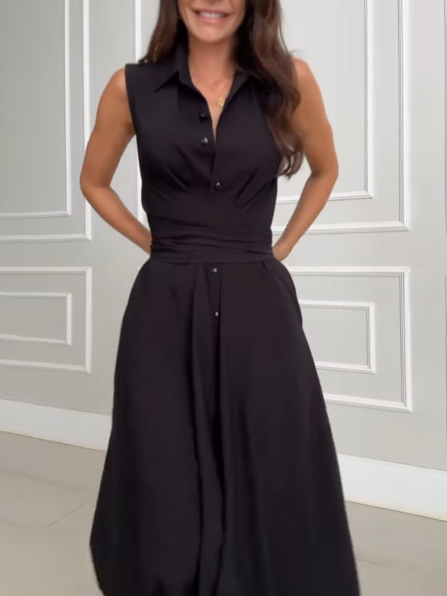 Damen Midikleid mit Bindeband im Hemdstil Jully