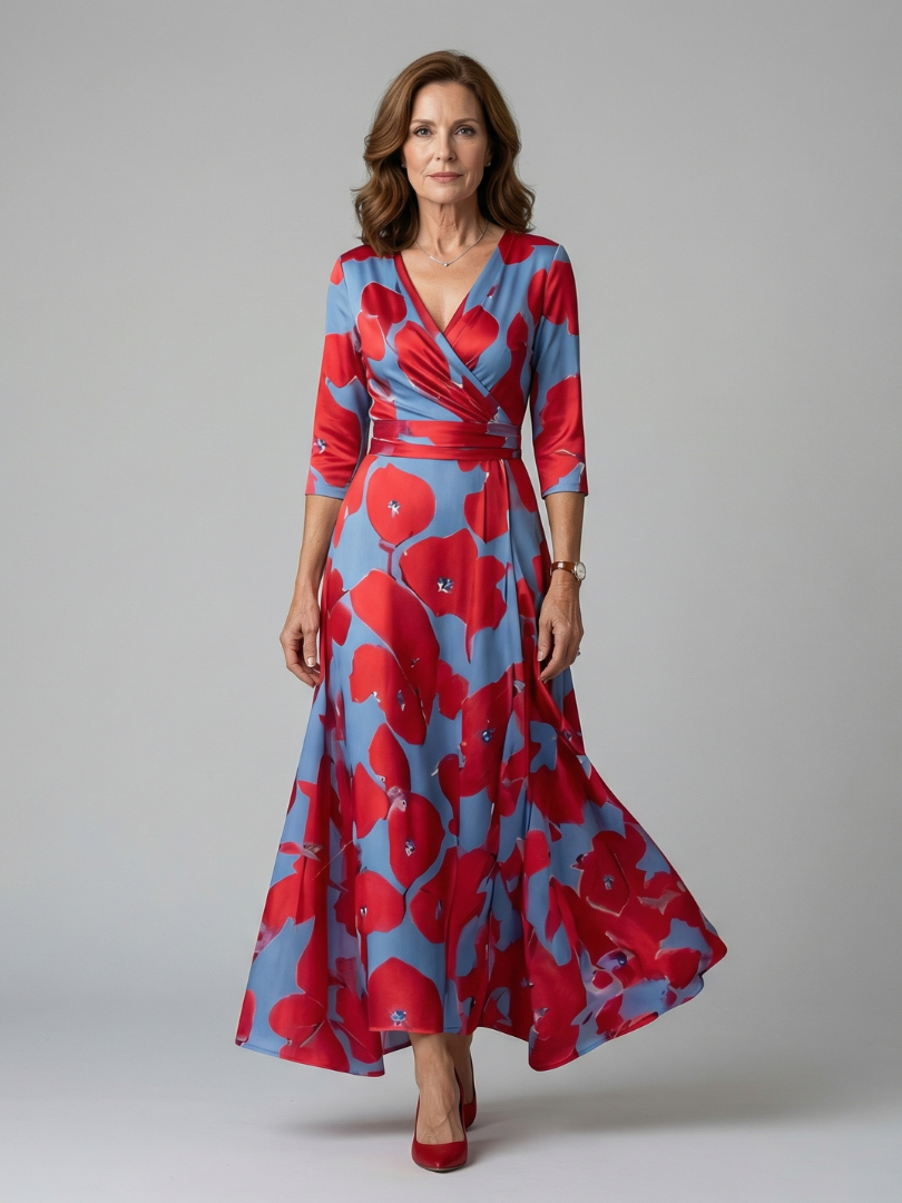 Damen Midikleid mit Celine-Kragen und schmeichelndem Schnitt Jully