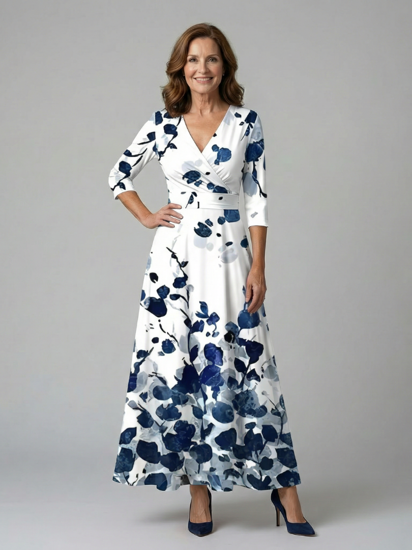 Damen Midikleid mit Celine-Kragen und schmeichelndem Schnitt Jully