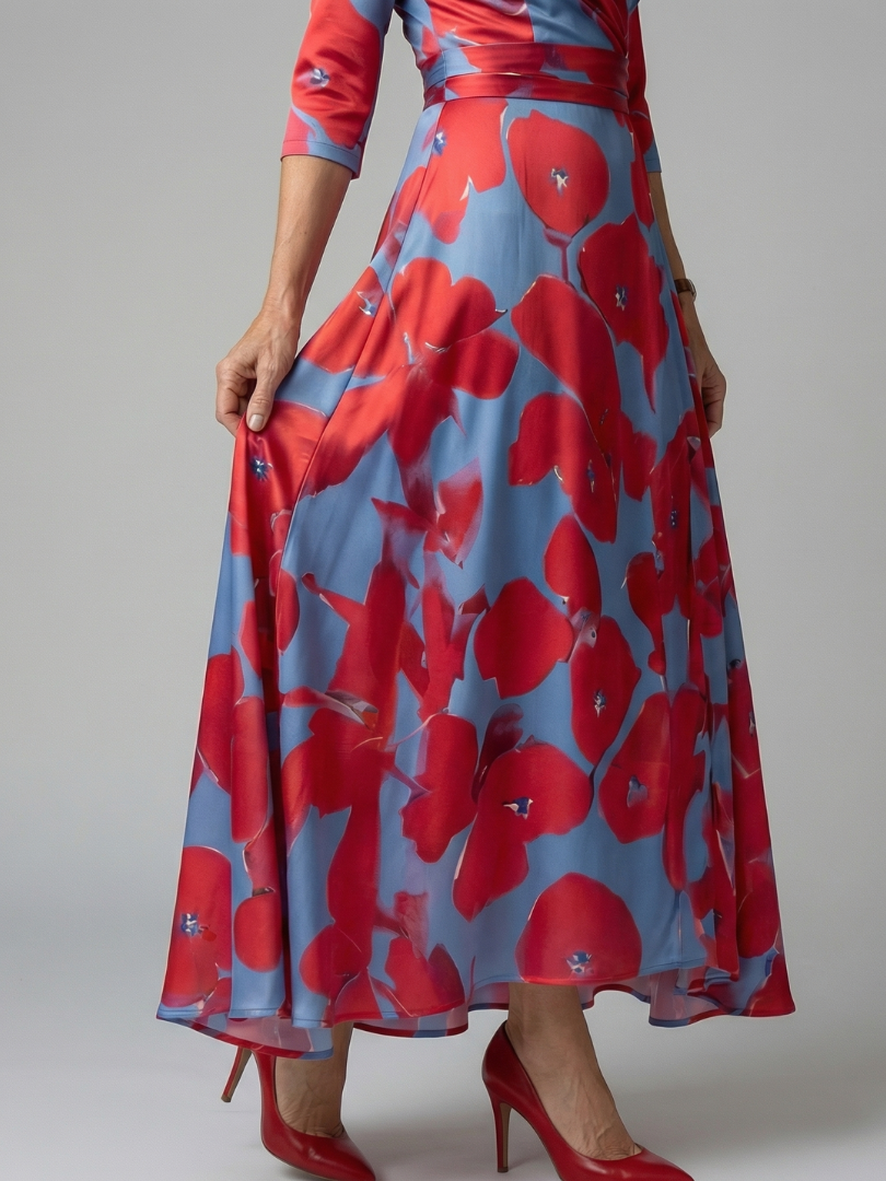 Damen Midikleid mit Celine-Kragen und schmeichelndem Schnitt Jully