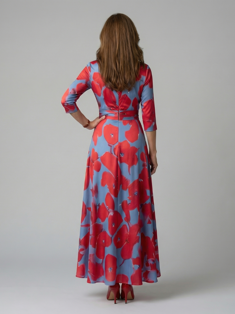 Damen Midikleid mit Celine-Kragen und schmeichelndem Schnitt Jully