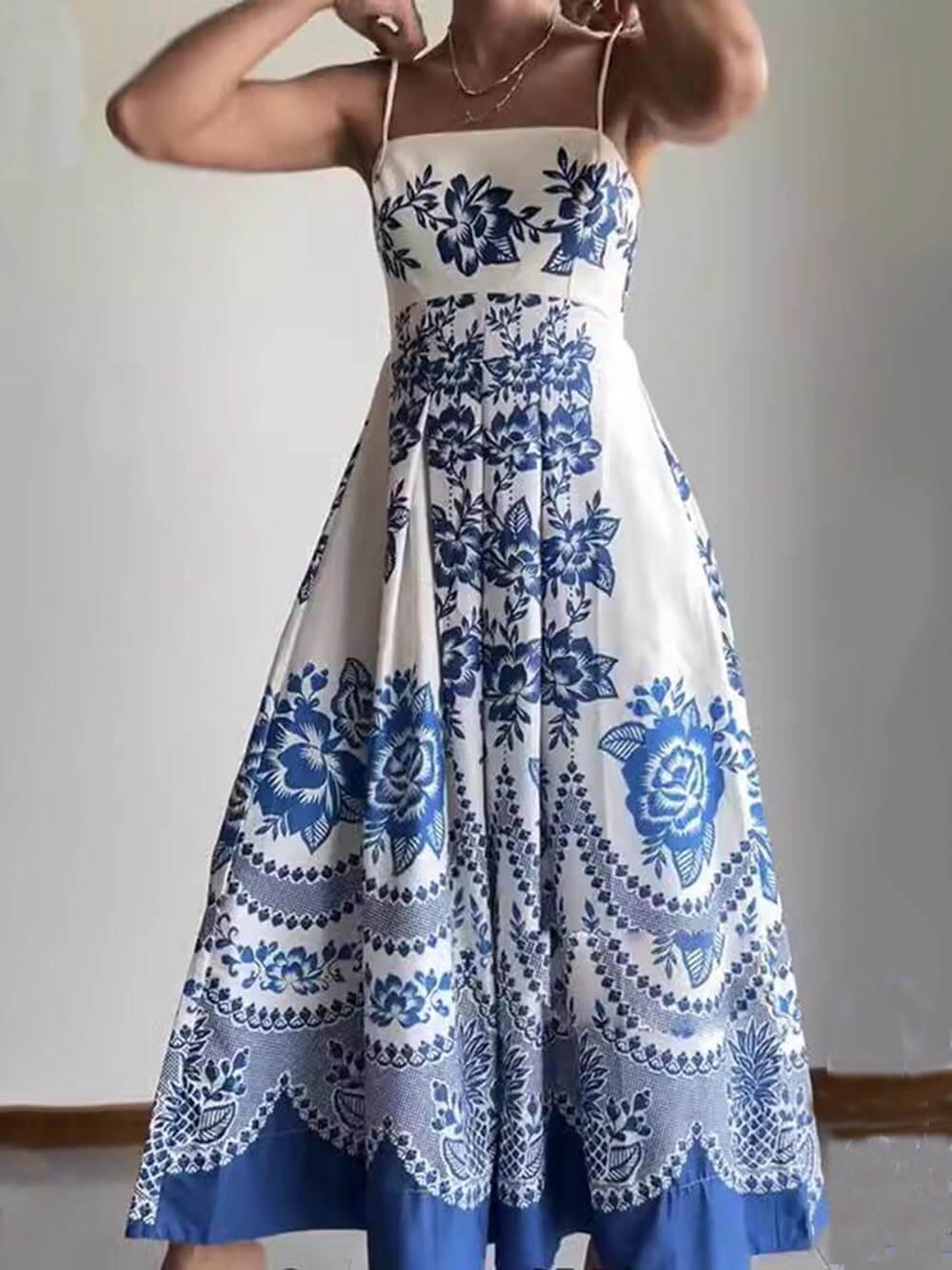 Damen Midikleid mit Ethno-Blumendruck Jully