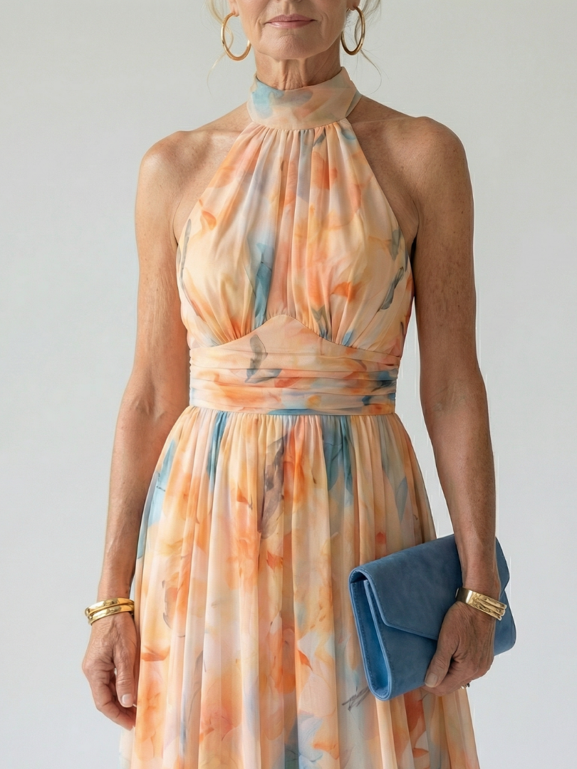 Damen Midikleid mit Neckholder und schmeichelndem Schnitt Jully