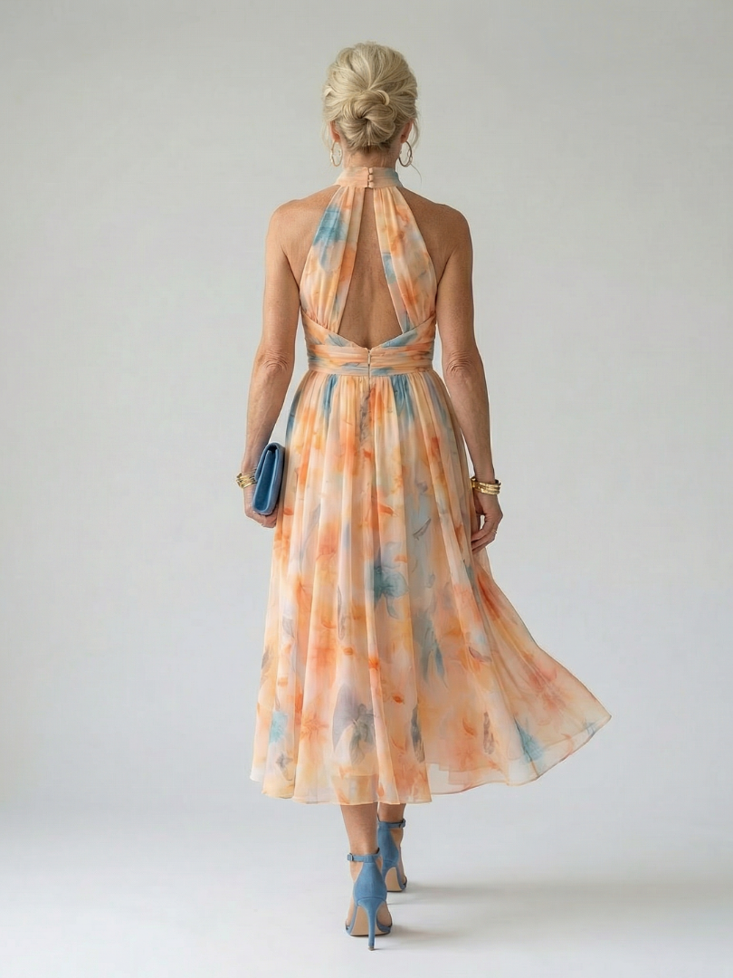 Damen Midikleid mit Neckholder und schmeichelndem Schnitt Jully