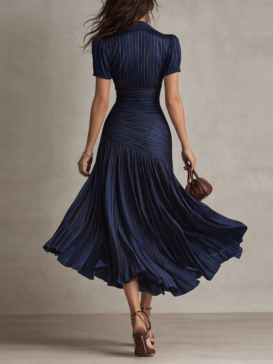 Damen Midikleid mit Retro-Streifen Jully