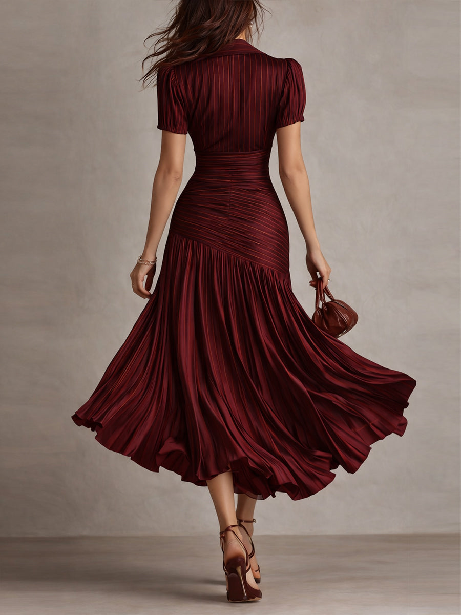 Damen Midikleid mit Retro-Streifen Jully