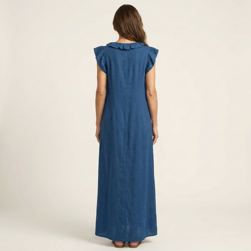 Damen Midikleid mit Rüschen und lockerer Passform Jully