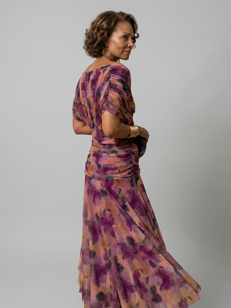 Damen Midikleid mit Schulterfreiem Design in Leicht Jully