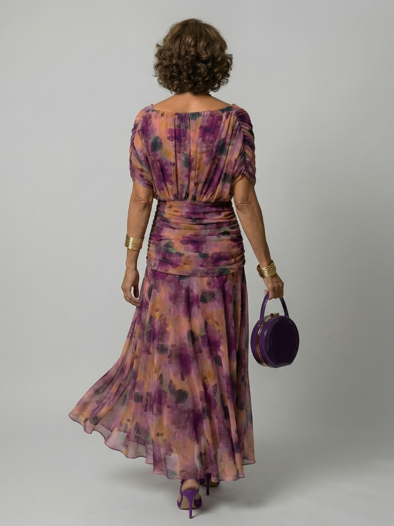 Damen Midikleid mit Schulterfreiem Design in Leicht Jully