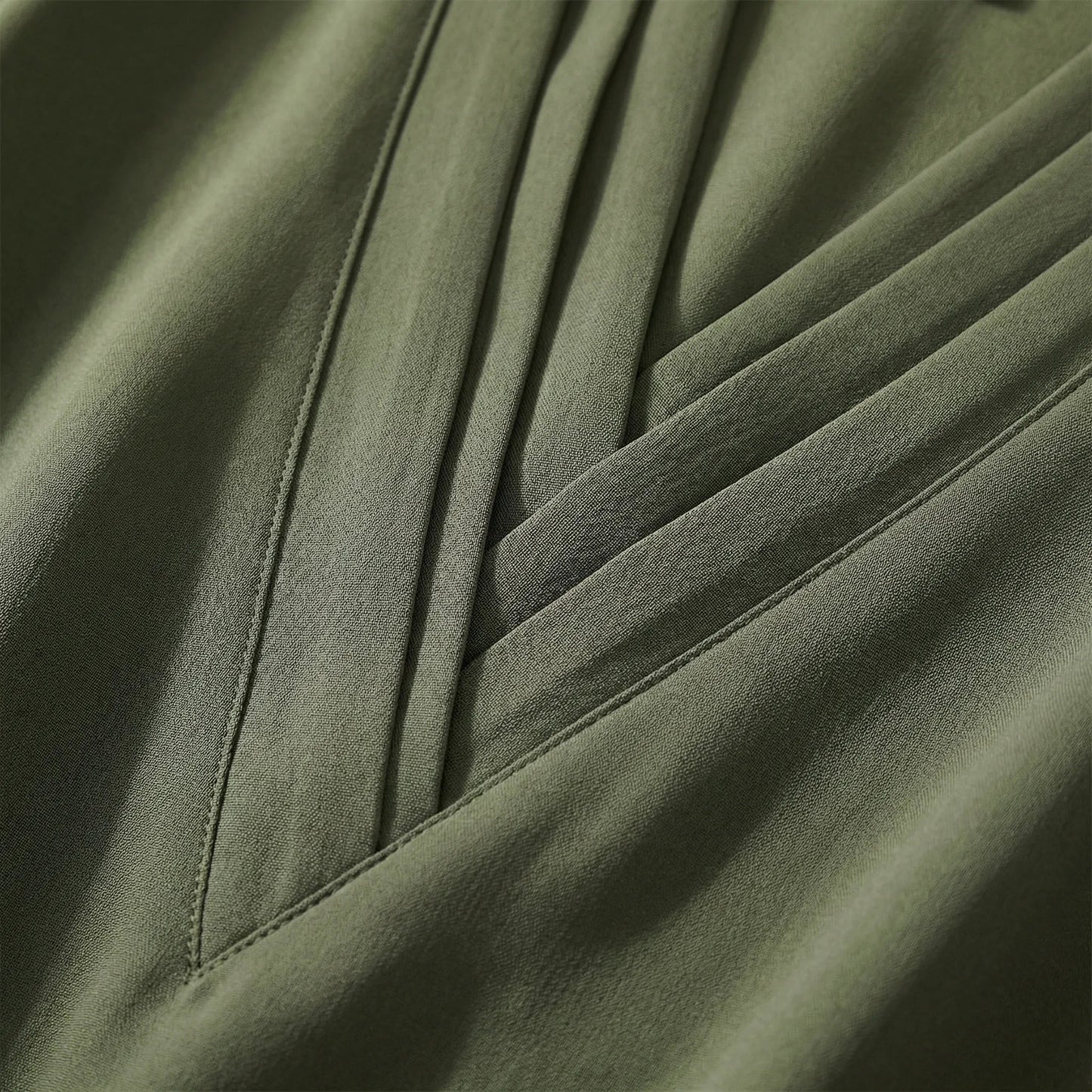 Damen Midikleid mit V-Ausschnitt und Schlitzärmeln Jully