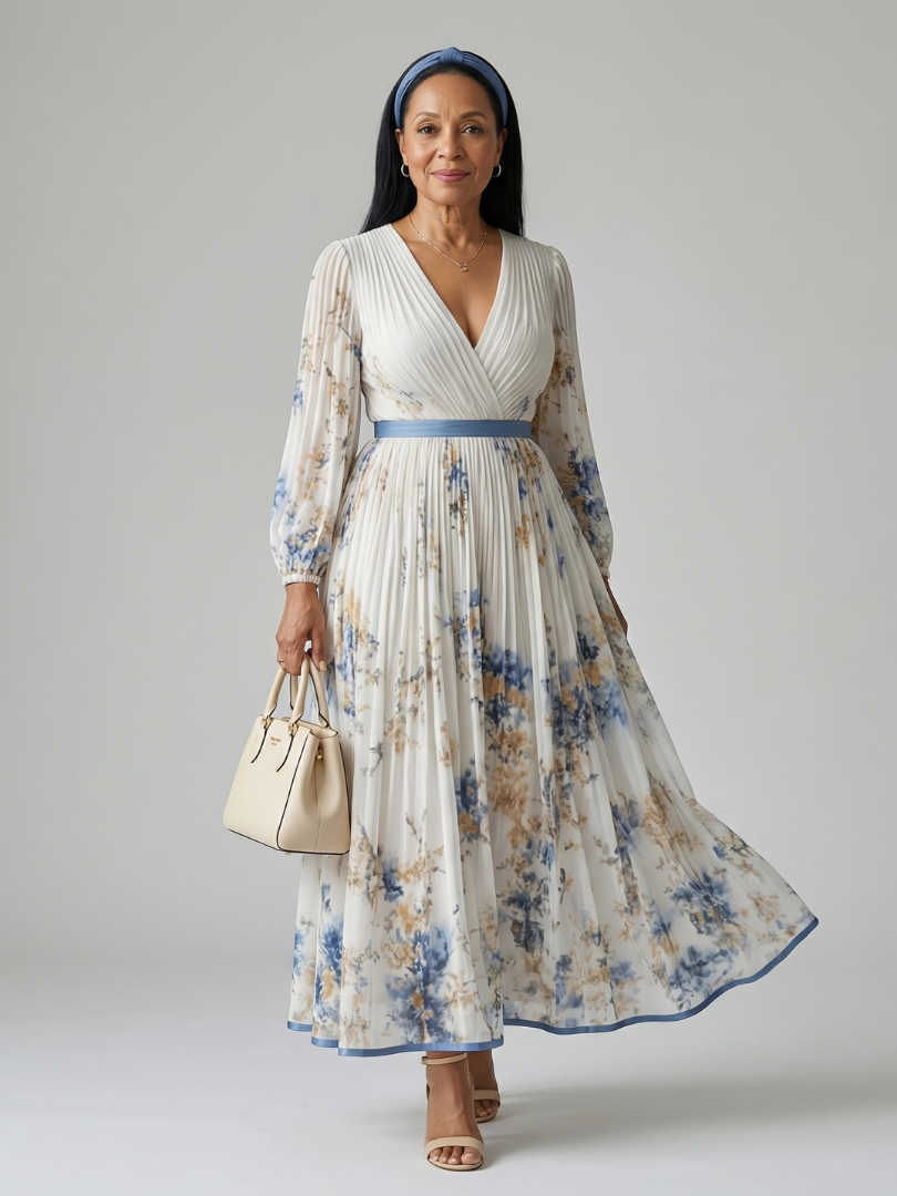 Damen Midikleid mit Wickel-Design für festliche Anlässe Jully