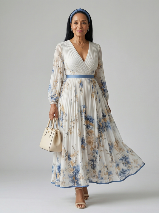 Damen Midikleid mit Wickel-Design für festliche Anlässe Jully