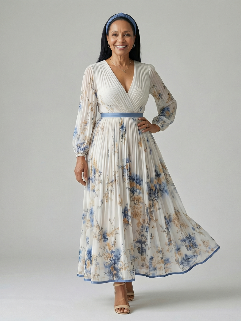 Damen Midikleid mit Wickel-Design für festliche Anlässe Jully