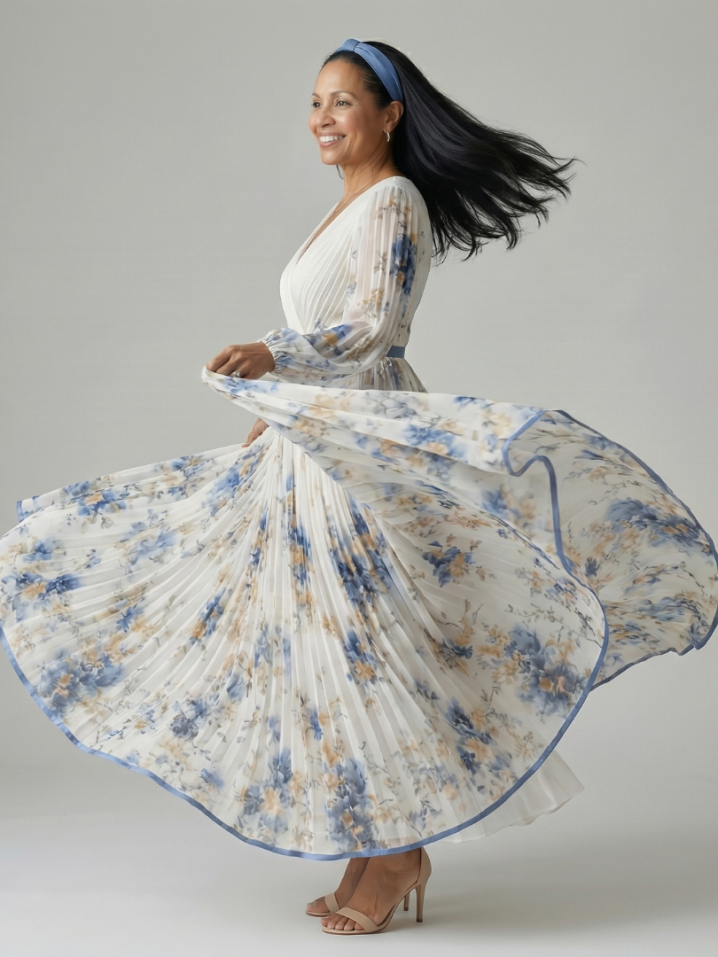 Damen Midikleid mit Wickel-Design für festliche Anlässe Jully