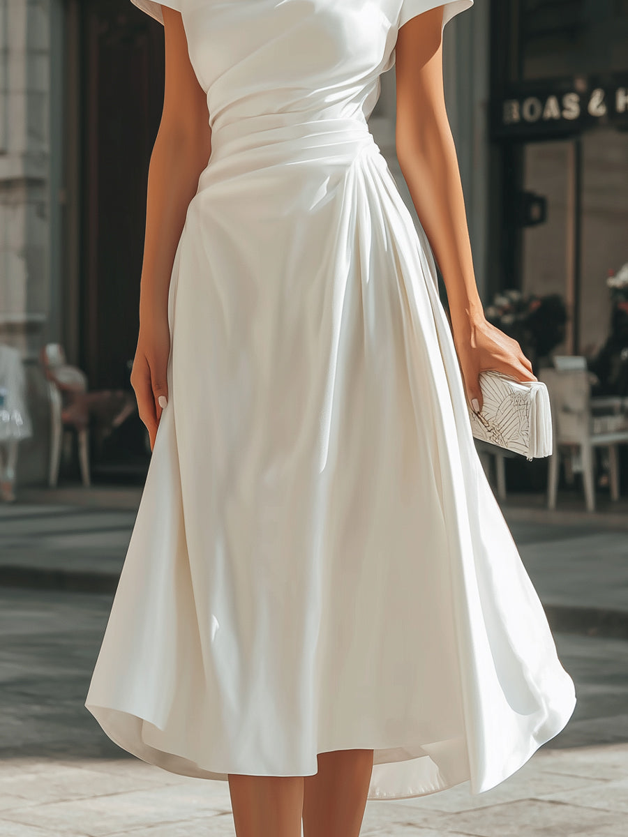 Damen Midikleid mit asymmetrischem Ausschnitt Jully