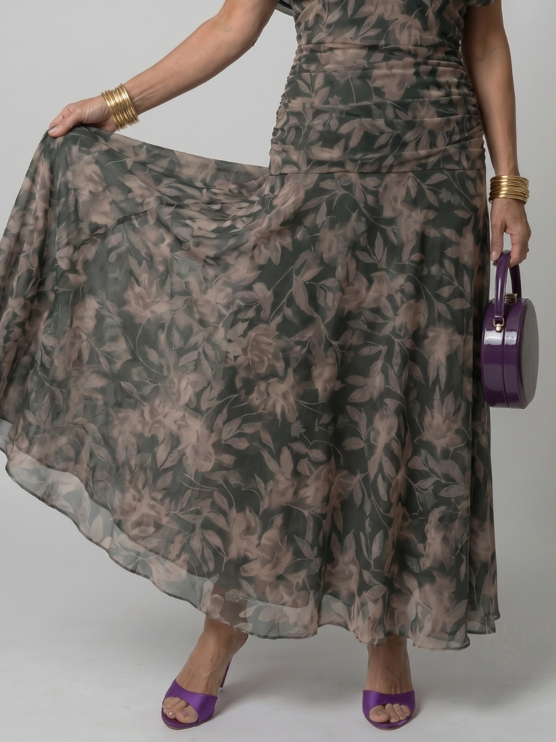 Damen Midikleid mit drapiertem Ausschnitt Jully