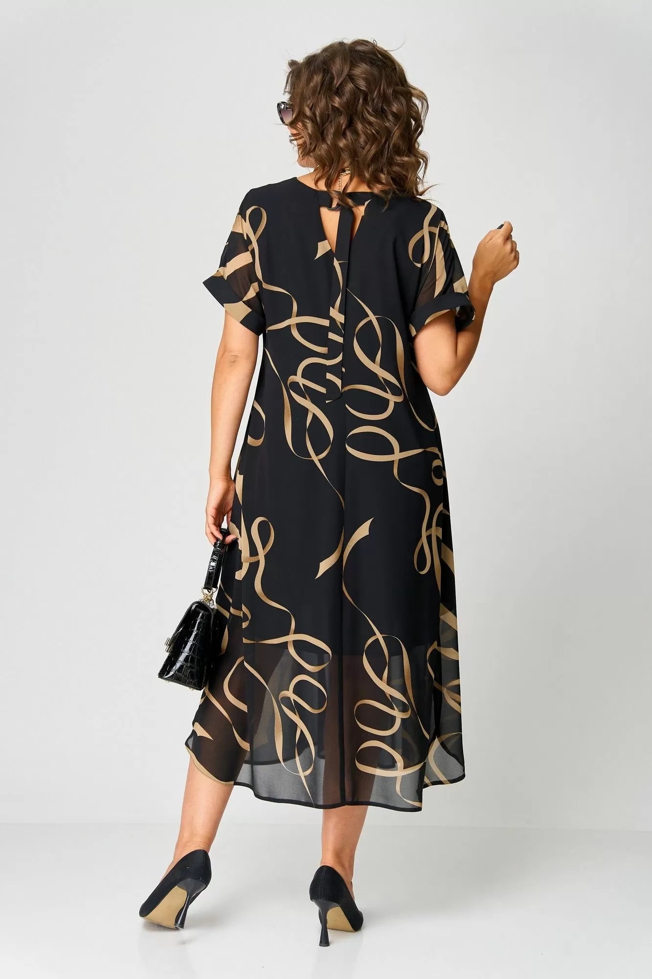 Damen Midikleid mit fließender Passform aus Baumwolle Jully