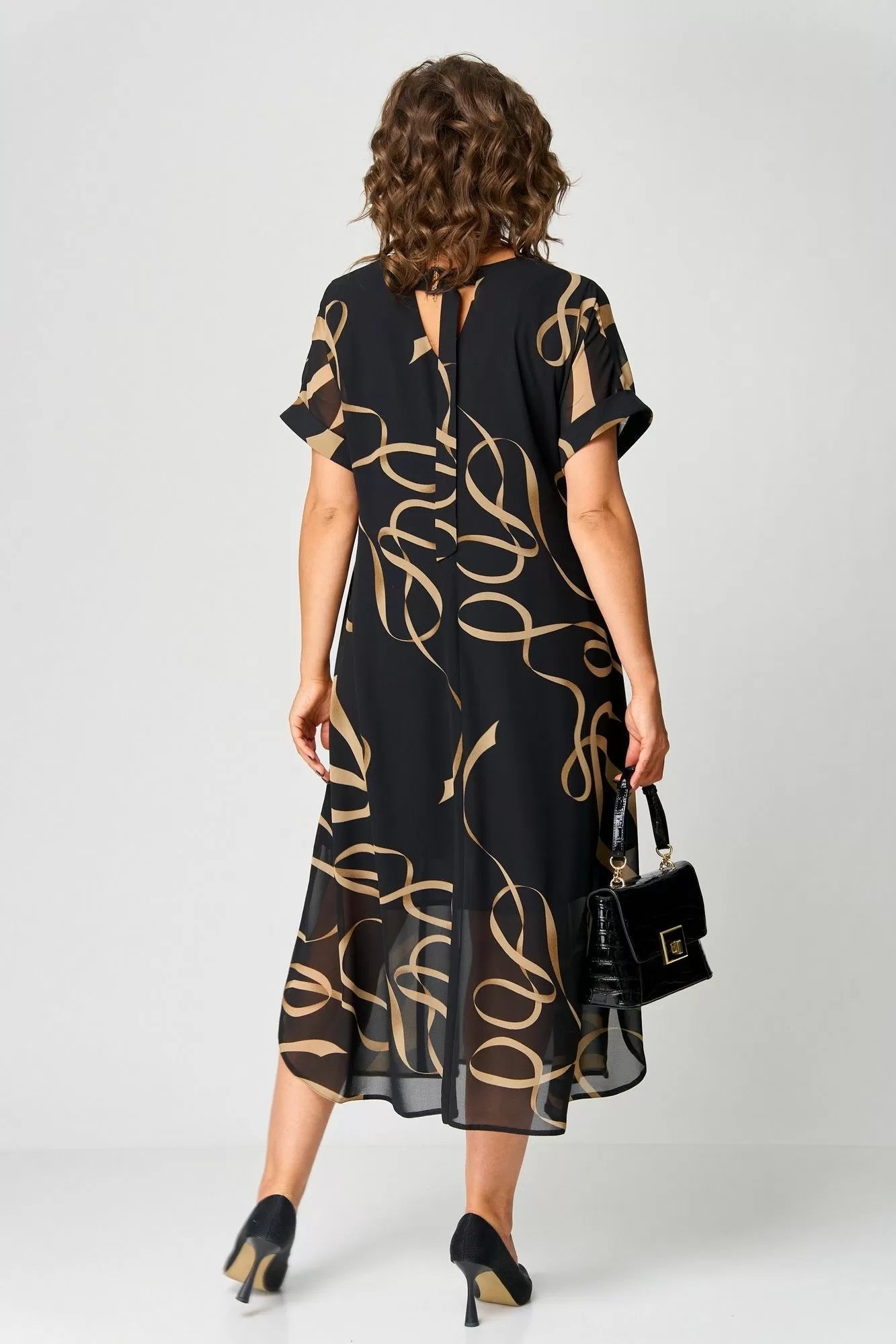 Damen Midikleid mit fließender Passform aus Baumwolle Jully
