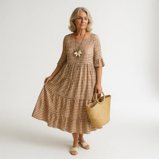 Damen Midikleid mit fließender Silhouette Jully
