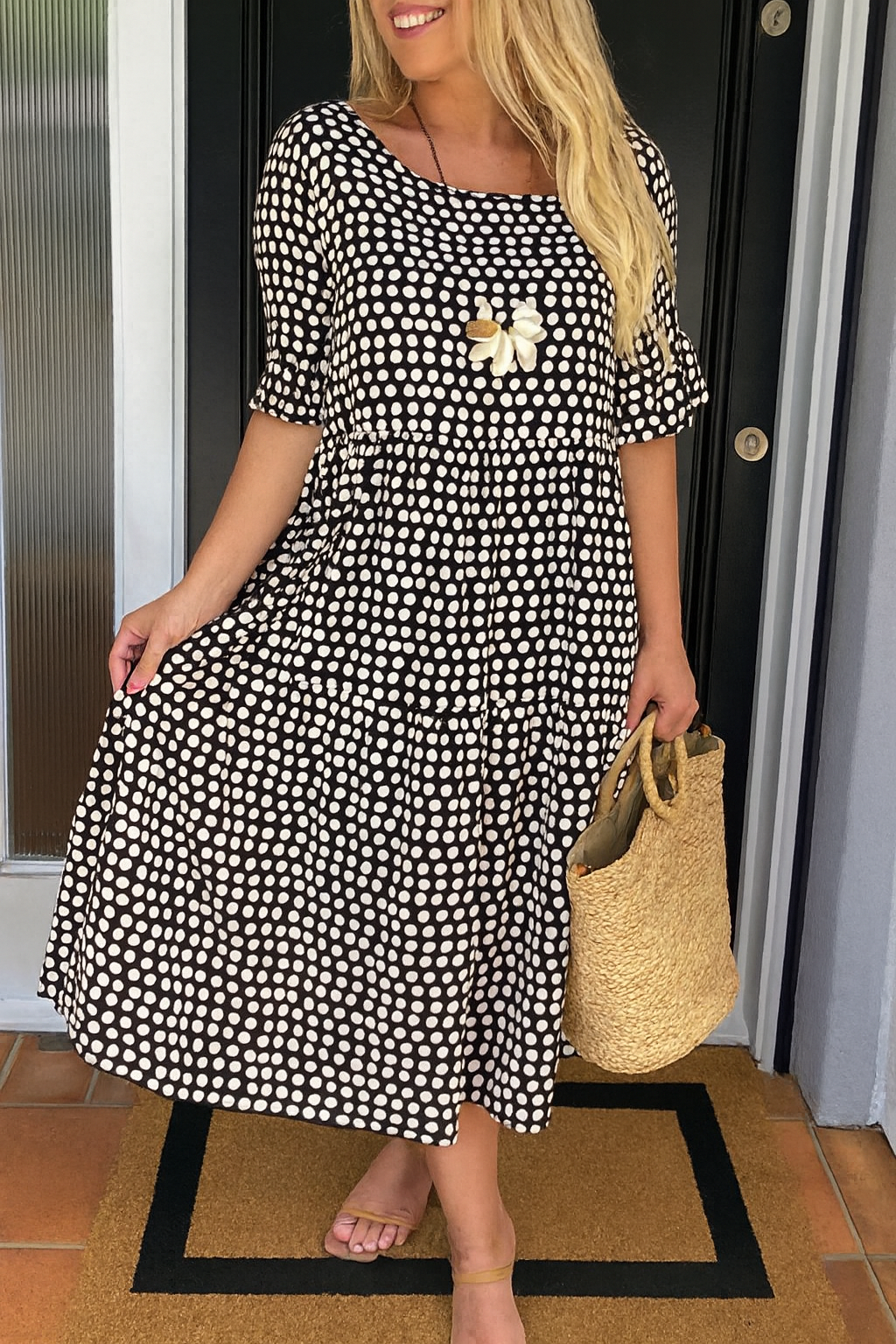Damen Midikleid mit fließender Silhouette Jully