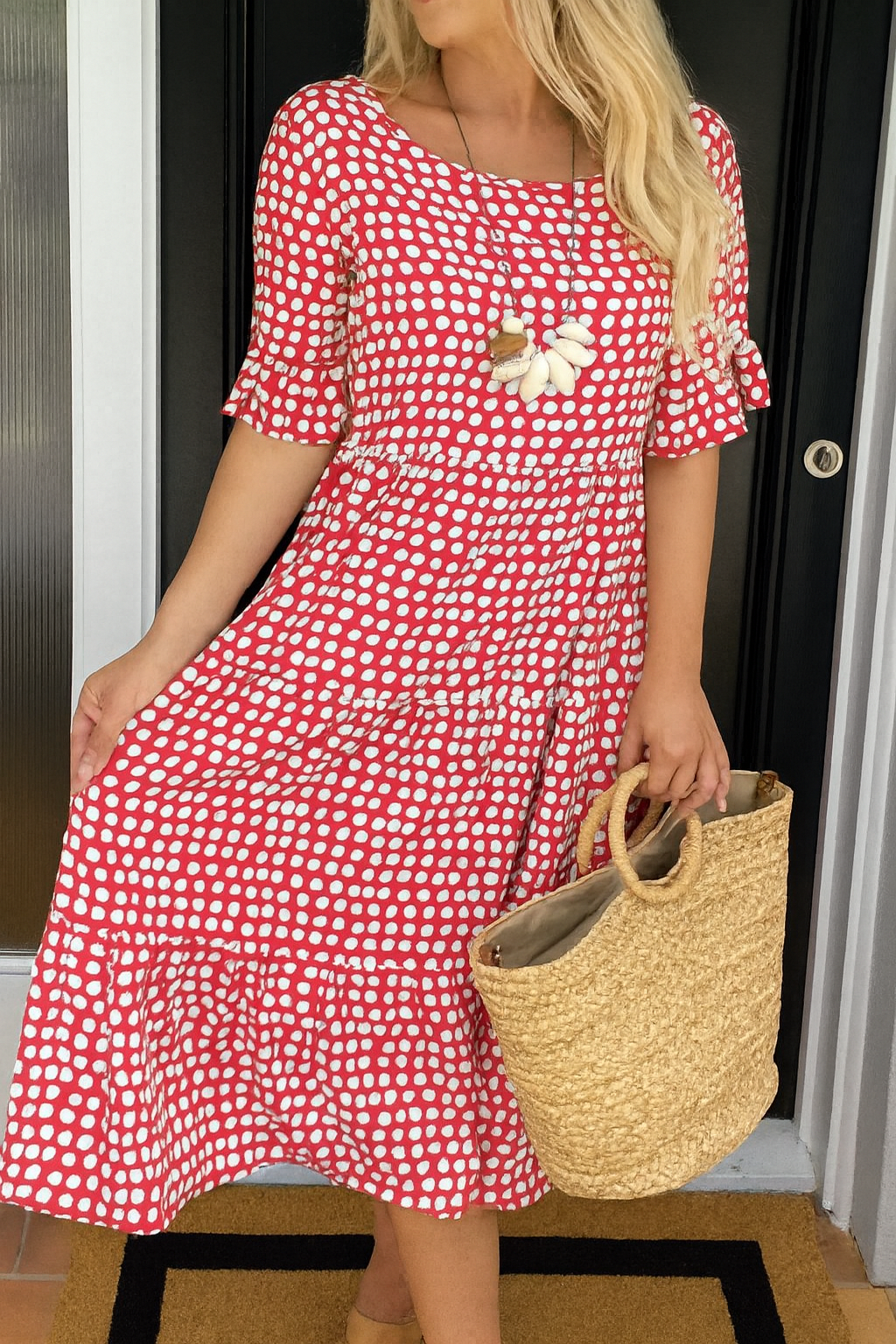 Damen Midikleid mit fließender Silhouette Jully