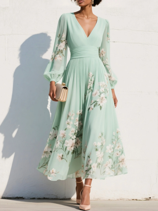 Damen Midikleid mit floralem Design für festliche Anlässe Jully