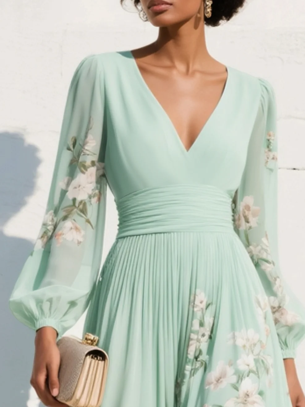 Damen Midikleid mit floralem Design für festliche Anlässe Jully