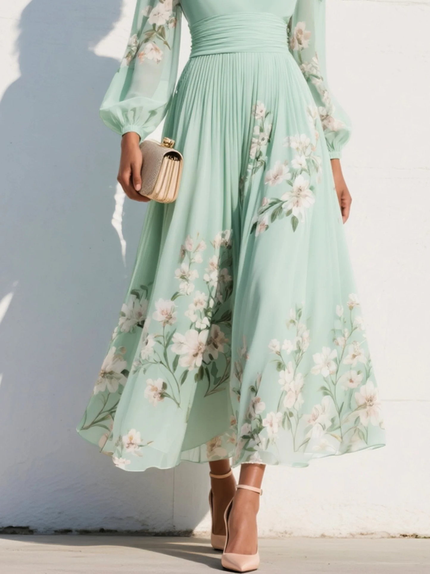 Damen Midikleid mit floralem Design für festliche Anlässe Jully