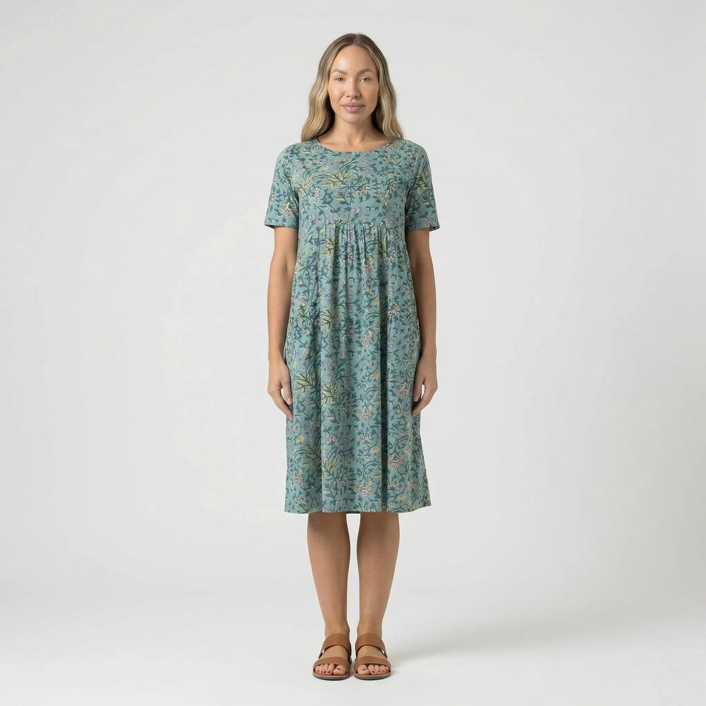 Damen Midikleid mit floralem Muster und lockerem Schnitt Jully