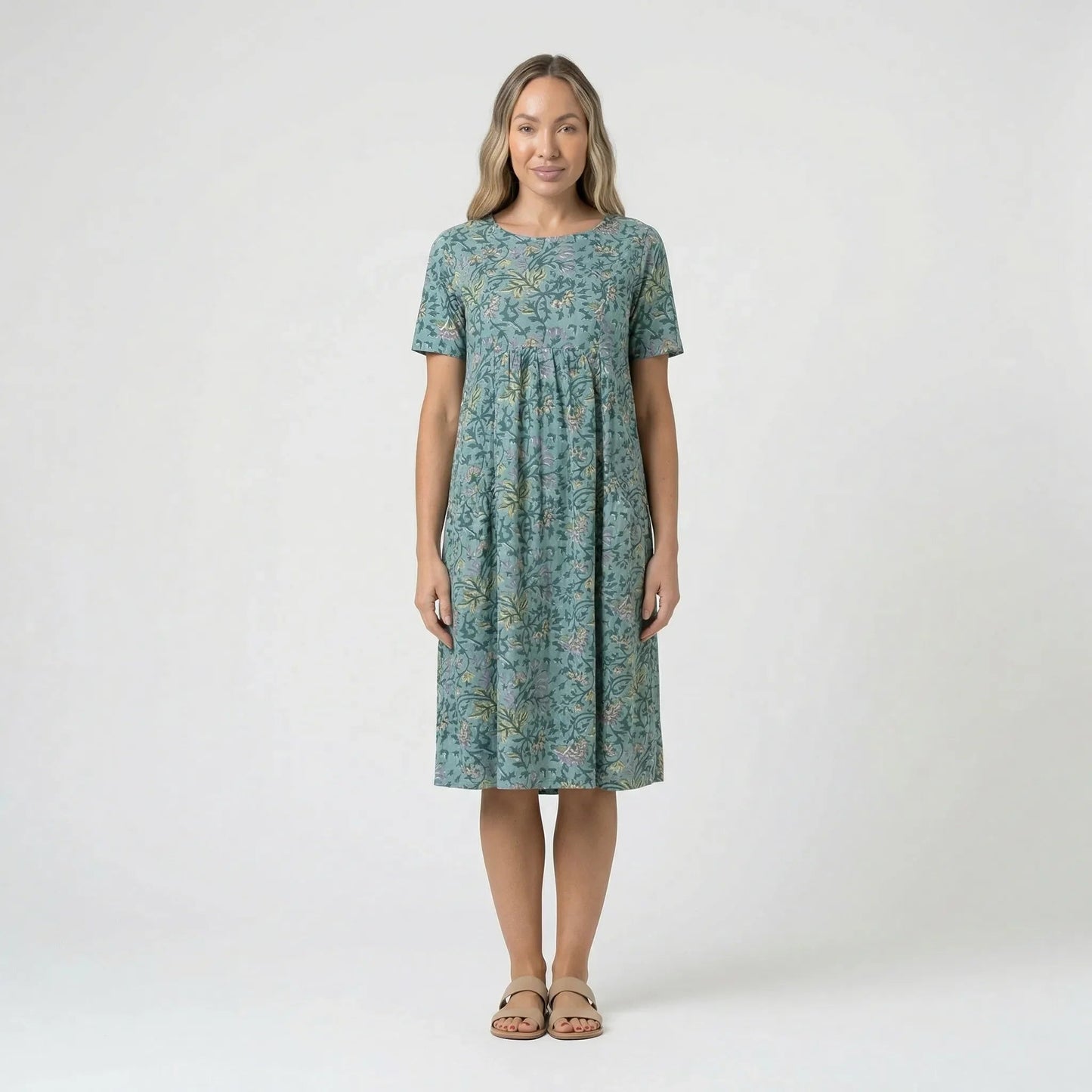 Damen Midikleid mit floralem Muster und lockerem Schnitt Jully